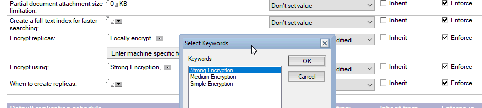 Image:Creating a replica of an AES encrypted NSF - some issues