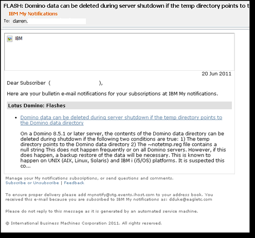 Image:Do you subscribe to the IBM daily product update newletter? You should
