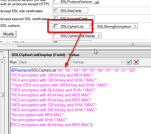 Image:Domino and SSL ciphers. The server document may not be doing what we expect it to do