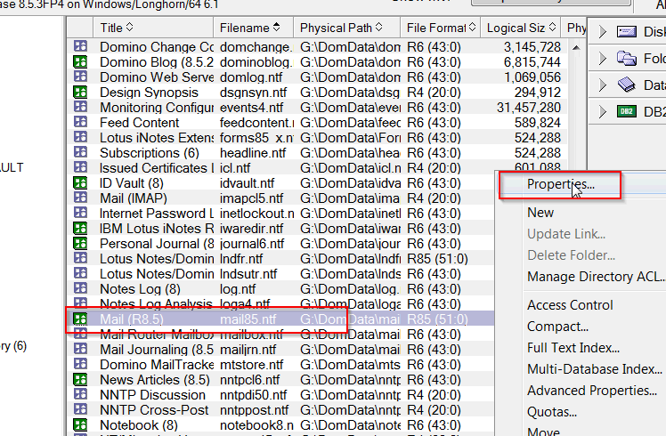 Image:Enabling DAOS on the Domino mail template