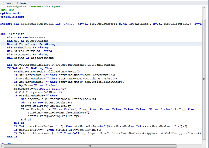 Image:Integrating Lotus Notes (or is that IBM Notes) with TAPI so you can call from contacts