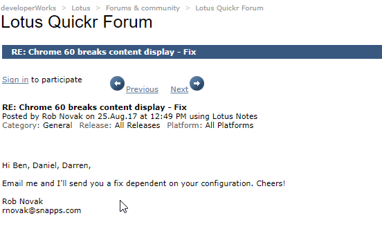 Image:Quickr Fix for Chrome 60+