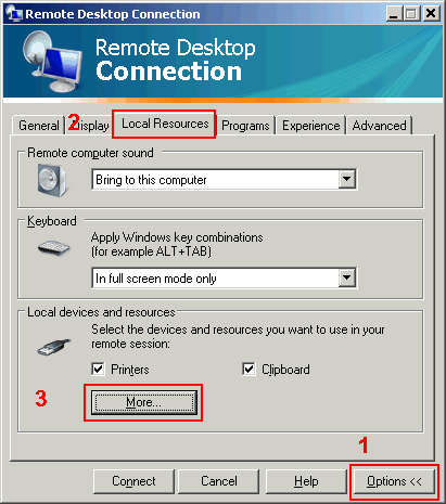 Image:Remote Desktop Connection (Terminal Services) with /console no longer works
