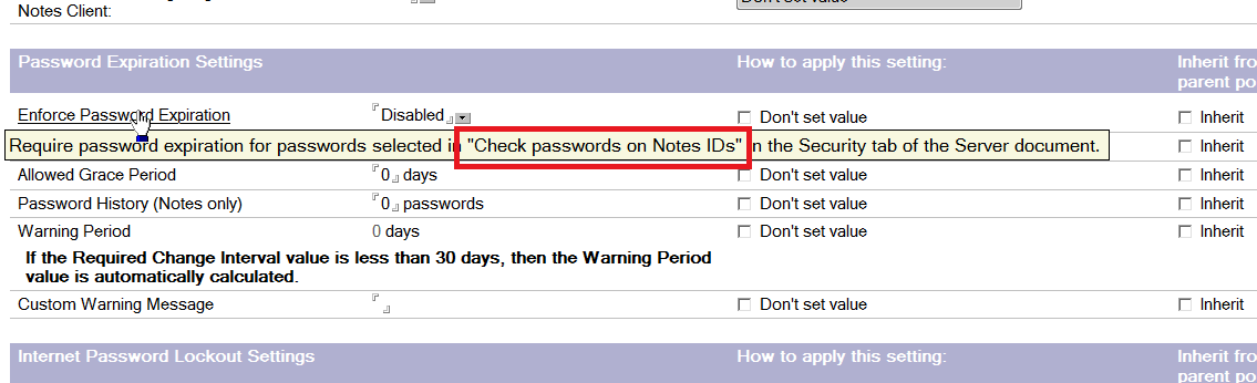 Image:Want to know the Achillies Heel of Domino Security? It’s internet passwords and the lack admin control over them